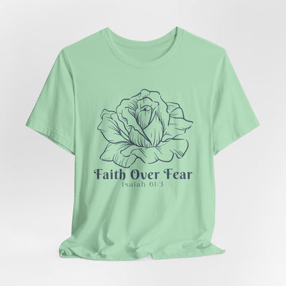 Faith Over Fear Minimalist Christian Tshirt