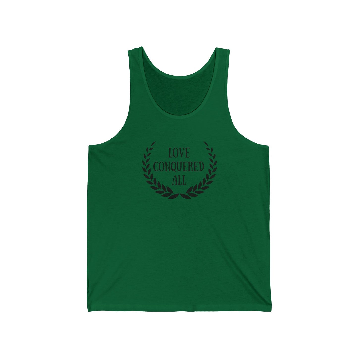 Love Conquered All Unisex Jersey Tank - Inspirational Summer Apparel