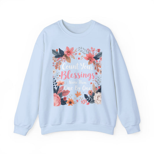 Count Your Blessings Sweatshirt Cozy Christian Sweatshirt Inspirational Women Sweatshirt