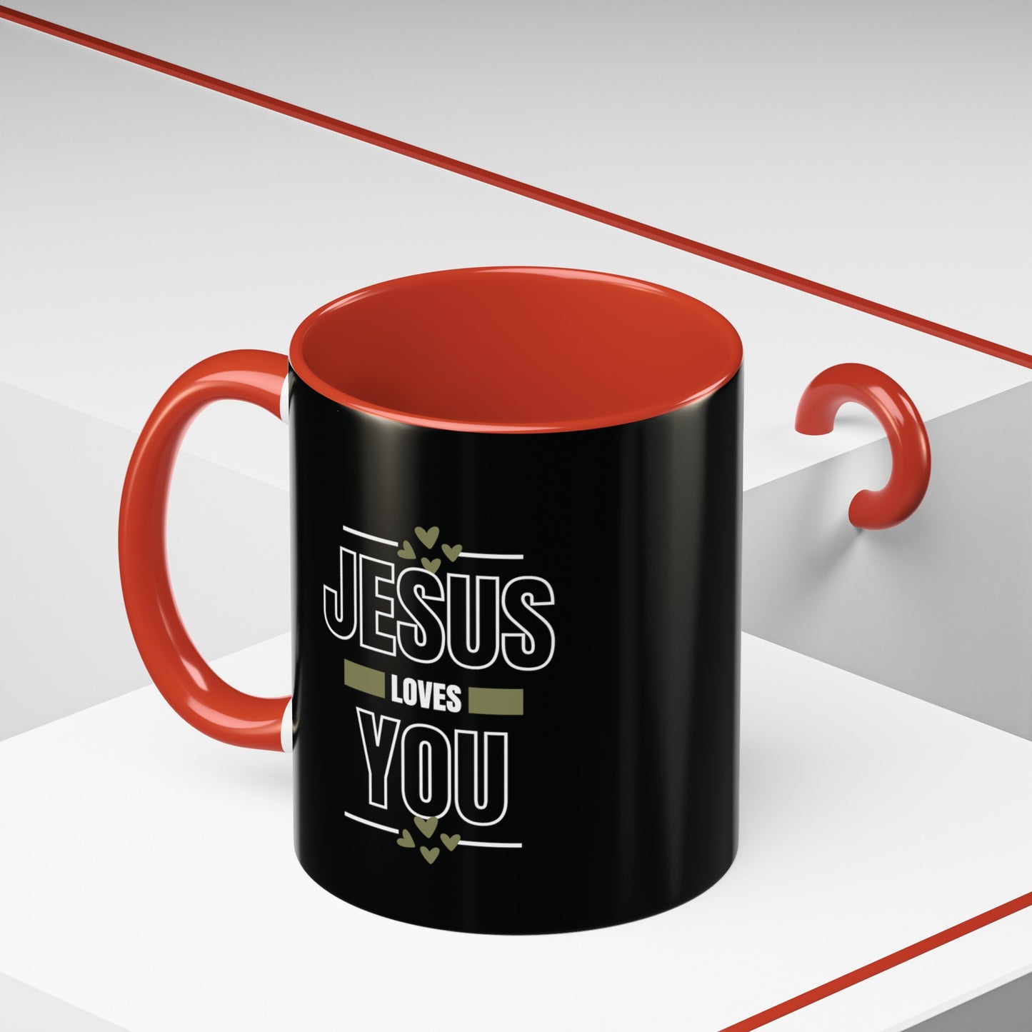 Jesus Loves You Mug with Bible Verse Christian coffee mugs for Mom Christian Coffee Mug with Inspirational Message Accent Coffee Mug in 11oz Coffee Mug in 15 oz for coffee lovers