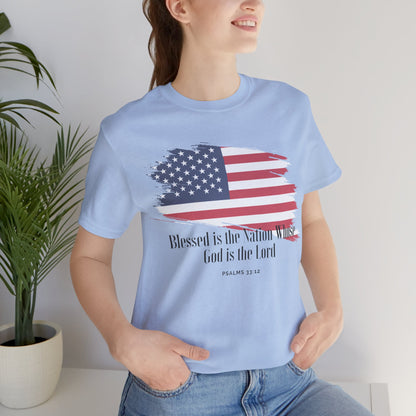 Christian shirts with American flag with Comfortable USA Flag TShirt Ideal Christian Gift Idea for Women.