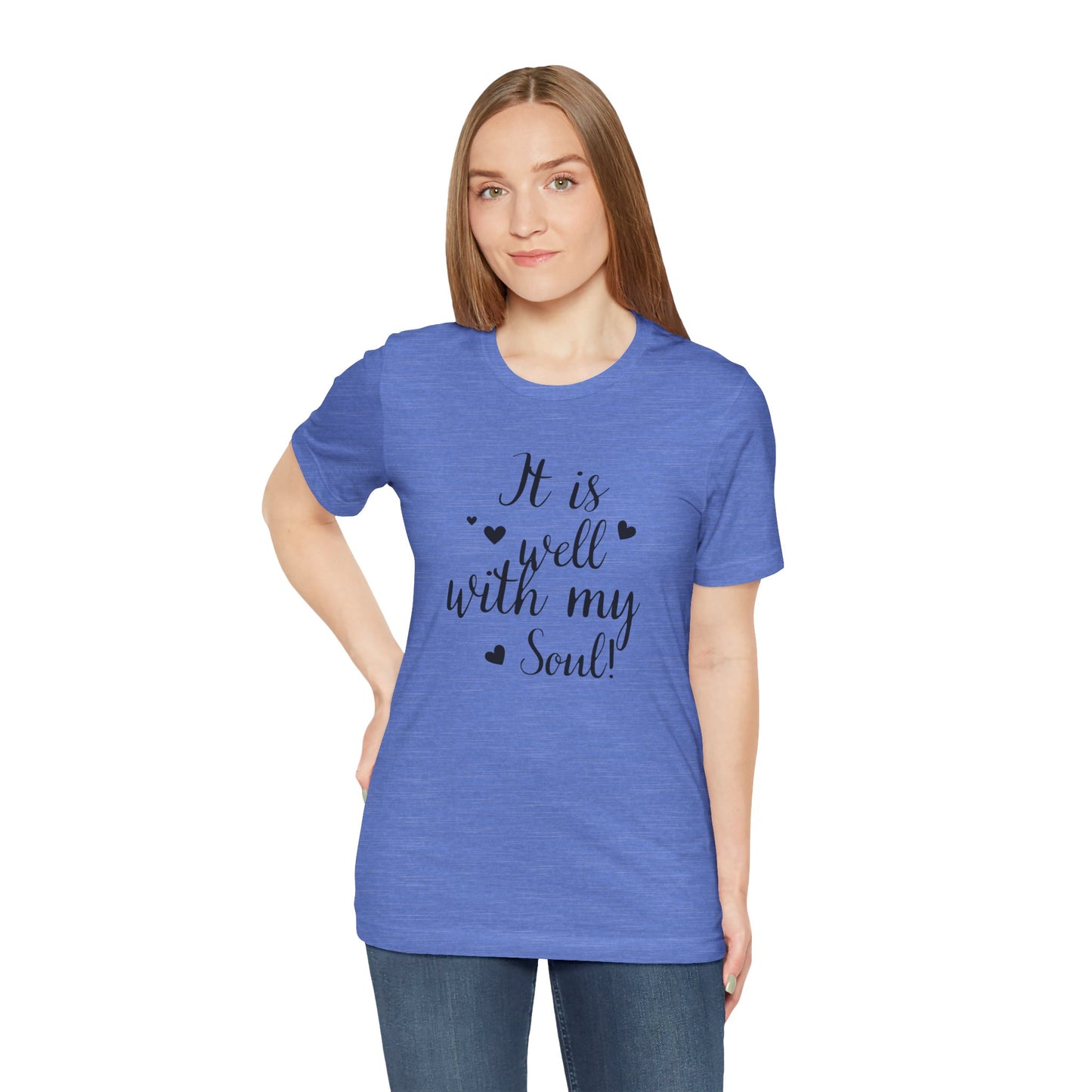 It is Well with My Soul Scripture Wear Christian T-Shirt with Bible Verse Ideal Christian Gift Ideas for Men and Women and for a Christian Lifestyle Fashion