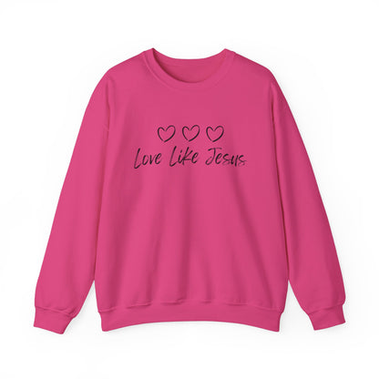 Love Like Jesus Cozy Christian Sweatshirt Inspirational Women Sweatshirt