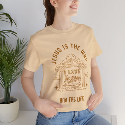 Jesus is the Way Inspirational Christian T-Shirt with Religious Graphics Ideal Religious Gift Ideas for men and Women.