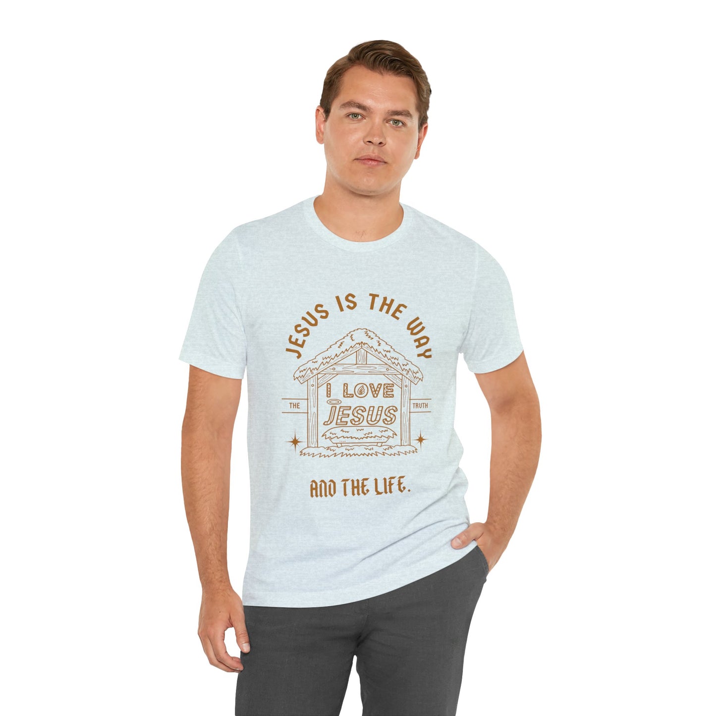 Jesus is the Way Inspirational Christian T-Shirt with Religious Graphics Ideal Religious Gift Ideas for men and Women.