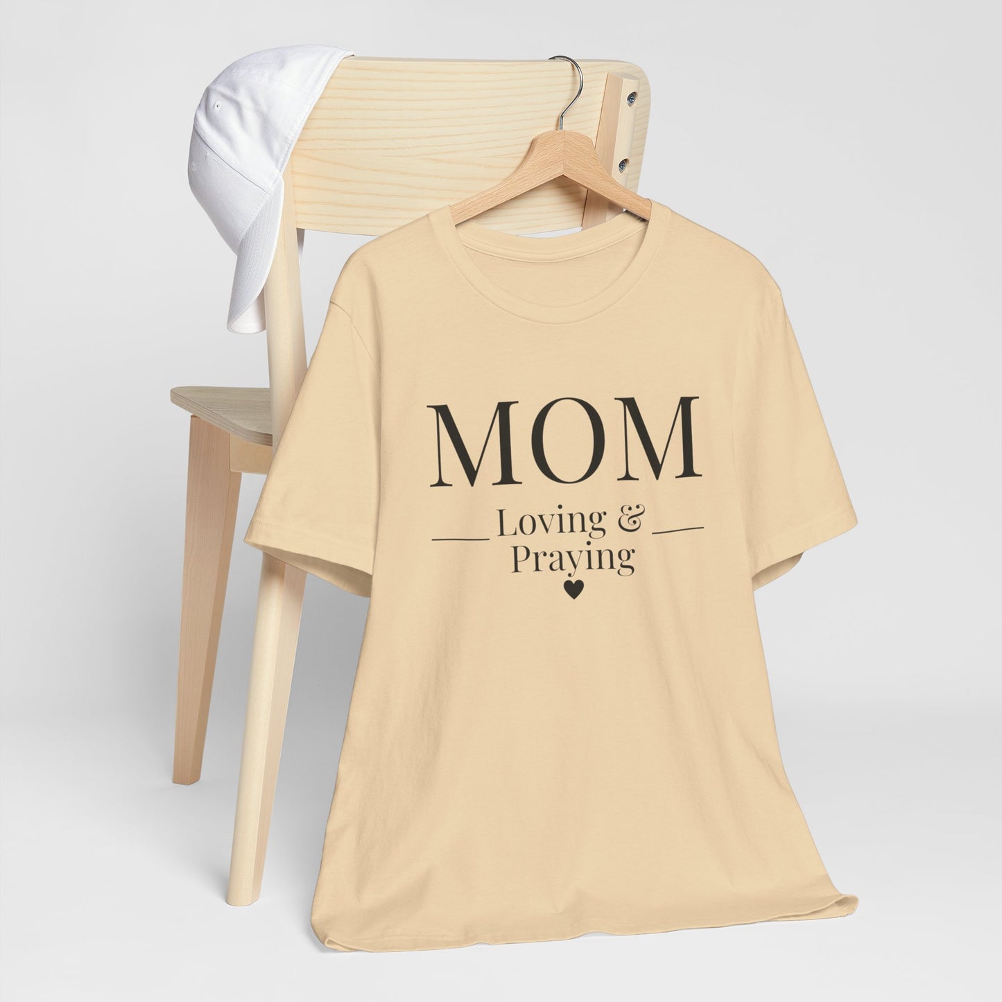 Mom Love and Praying Christian Mom Faith Inspired Christian T-Shirt Ideal Religious Gift Ideas for Women