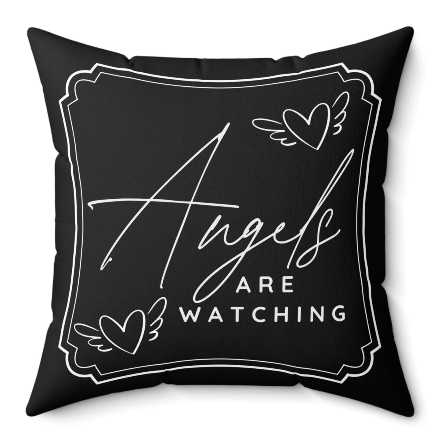 Angels are Watching Christian Decorative Home Decor Pillow