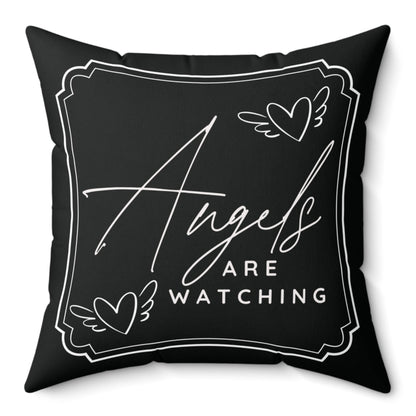 Angels are Watching Christian Decorative Home Decor Pillow