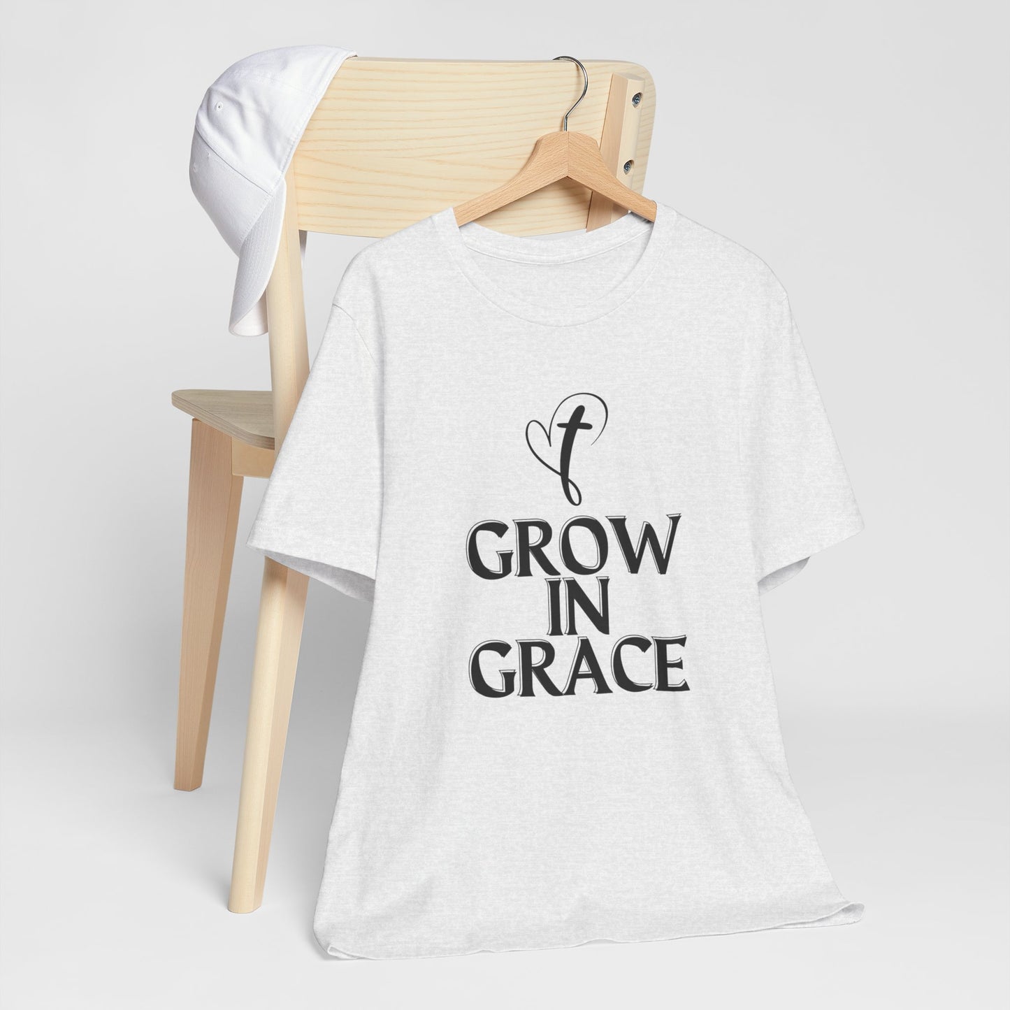 Grow in Grace Inspirational, Comfortable Church Tee with a Positive Message Ideal Christian Gift Idea for Men and Women.