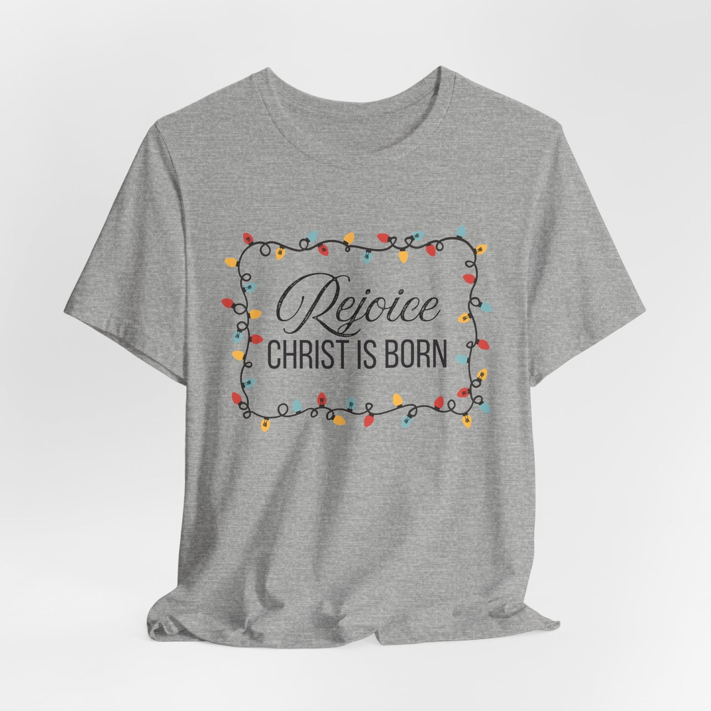 Rejoice Christ is Born Christian Christmas Tshirt