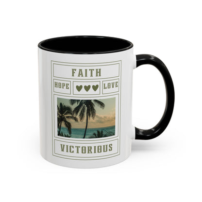 Faith Hope and Love Mug with Bible Verse Christian coffee mugs for Mom Christian Coffee Mug with Inspirational Message Accent Coffee Mug in 11oz Coffee Mug in 15 oz for coffee lovers