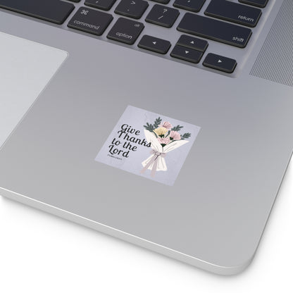 Thank You Sticker in Lavender Christian Sticker Great Thanksgiving Sticker