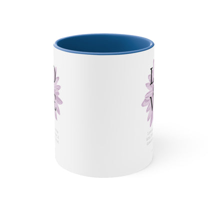 Love Is Christian Mug with Bible Verse Accent Coffee Mug, 11oz