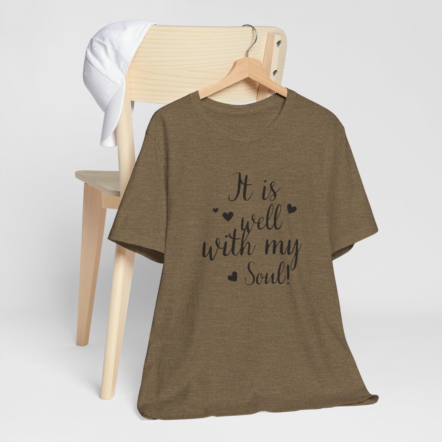 It is Well with My Soul Scripture Wear Christian T-Shirt with Bible Verse Ideal Christian Gift Ideas for Men and Women and for a Christian Lifestyle Fashion