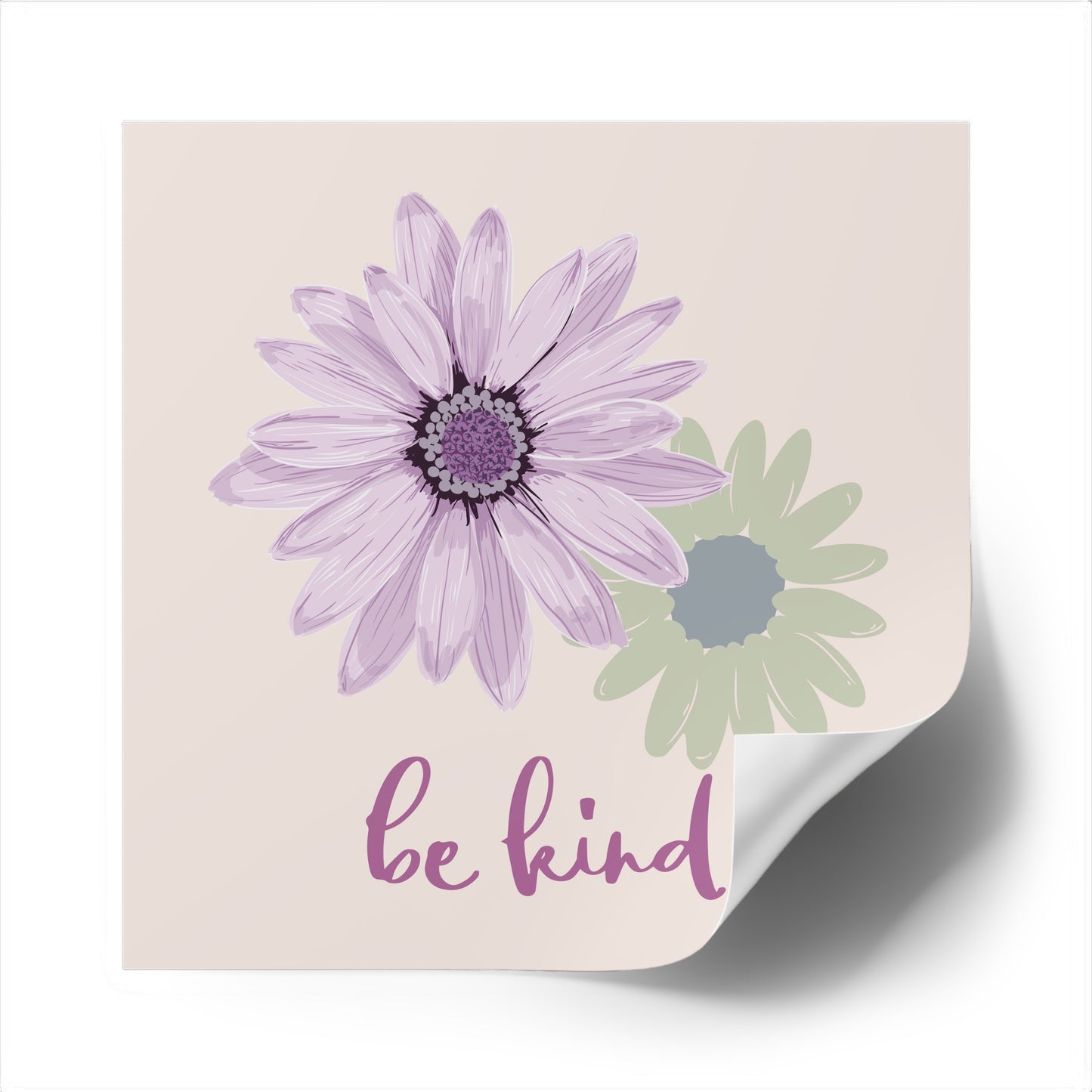 Cute Be Kind Sticker with Bible Verse Square Sticker Be Kind Christian Sticker with Flowers