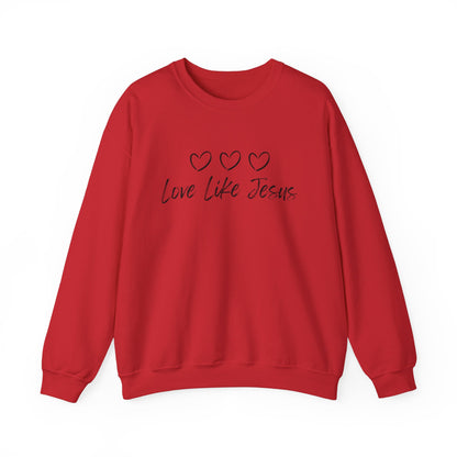 Love Like Jesus Cozy Christian Sweatshirt Inspirational Women Sweatshirt