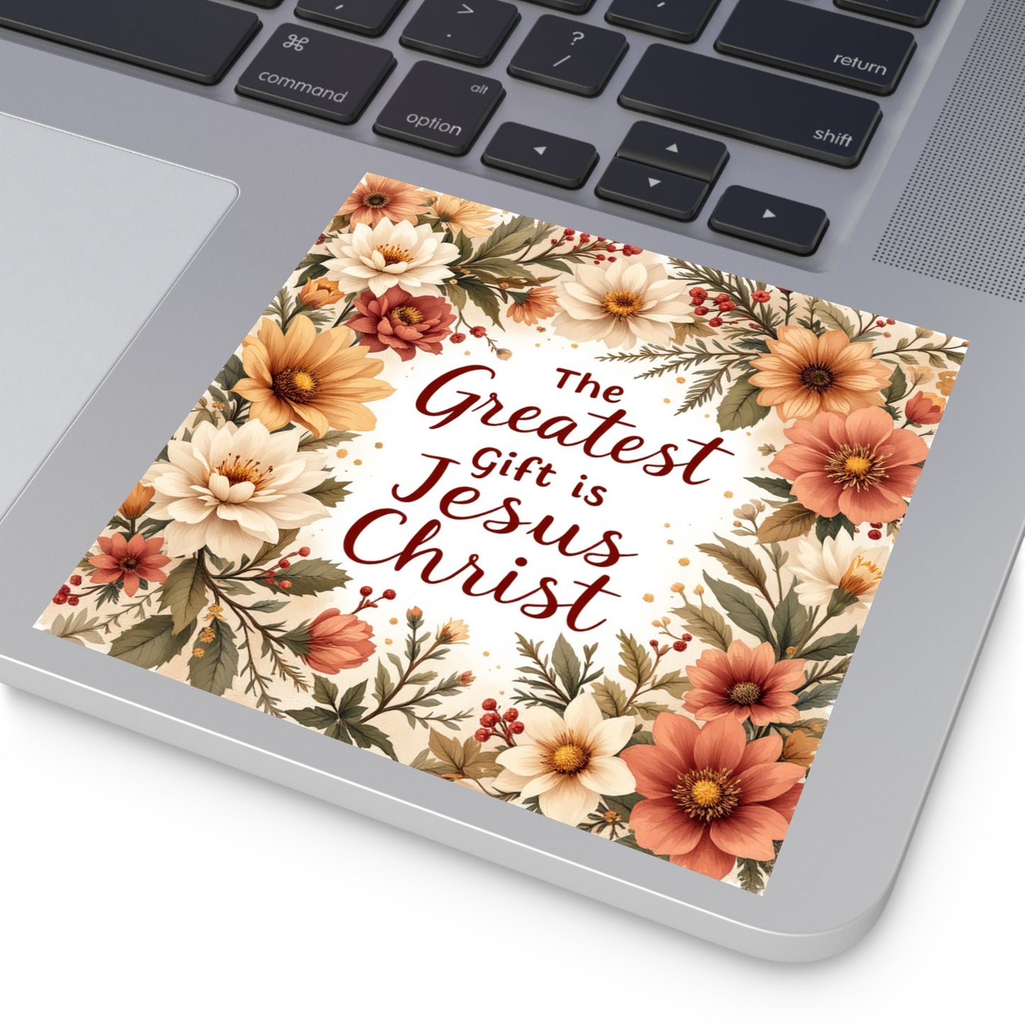 The Greatest Gift is Jesus Christ Sticker, Christmas Gift, Christian Vinyl Sticker, Christmas sticker