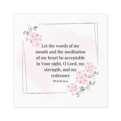 Christian Stickers, Psalms 19:14 Notebook Stickers