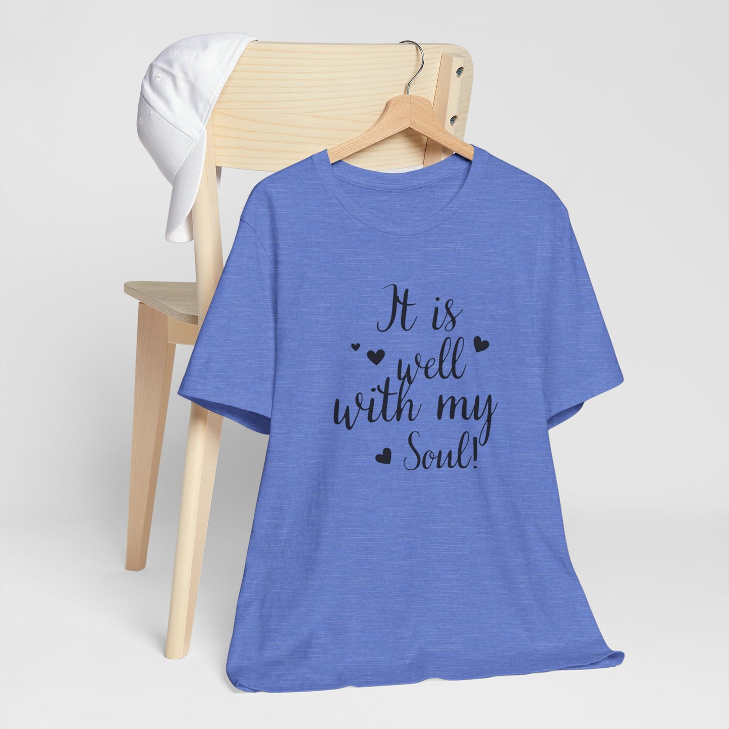 It is Well with My Soul Scripture Wear Christian T-Shirt with Bible Verse Ideal Christian Gift Ideas for Men and Women and for a Christian Lifestyle Fashion