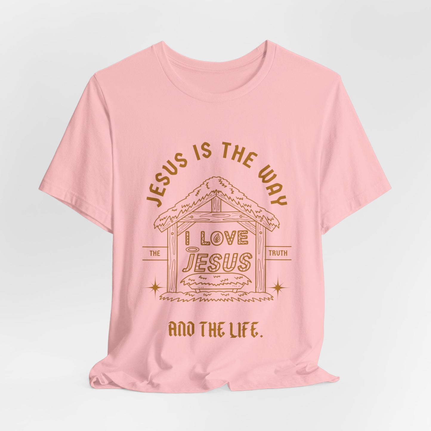 Jesus is the Way Inspirational Christian T-Shirt with Religious Graphics Ideal Religious Gift Ideas for men and Women.