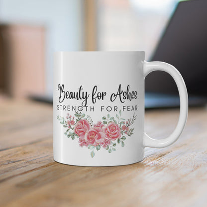 Beauty for Ashes Christian Coffee Mug