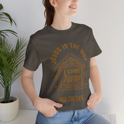 Jesus is the Way Inspirational Christian T-Shirt with Religious Graphics Ideal Religious Gift Ideas for men and Women.