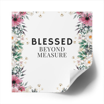 Christian Stickers, Blessed Beyond Measure, Devotional Journal Sticker, Christian Vinyl Sticker