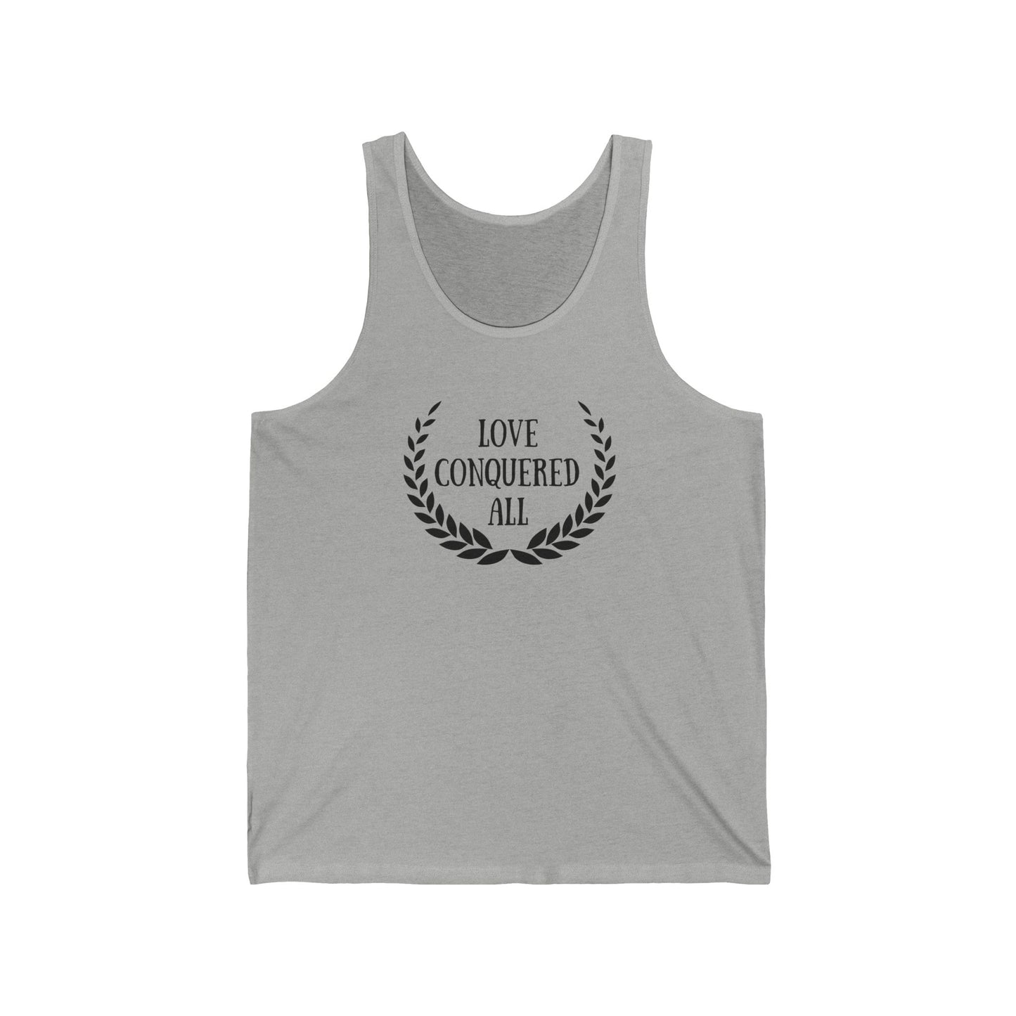 Love Conquered All Unisex Jersey Tank - Inspirational Summer Apparel