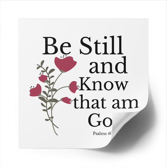 Christian Stickers, Be Still and Know that I am God, Devotional Journal Sticker, Christian Vinyl Sticker