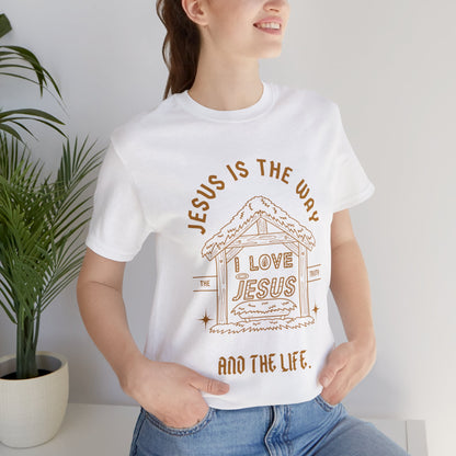 Jesus is the Way Inspirational Christian T-Shirt with Religious Graphics Ideal Religious Gift Ideas for men and Women.