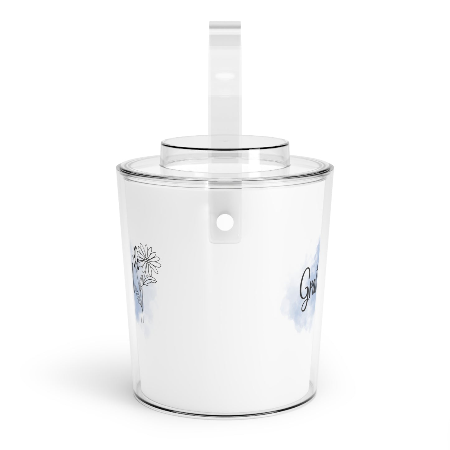 Grateful Ice Bucket with Tongs Storage Bin for Ice Cubes to Keep Ice Frozen for Parties and Events Ice Bucket with Tongs and Lid