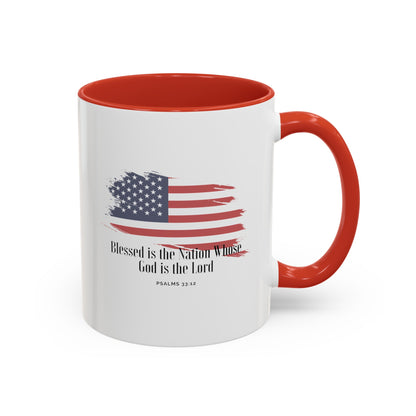 American flag Mug with Bible Verse Christian coffee mugs for Mom Christian Coffee Mug with Bless America Inspirational Message Coffee Mug in 11oz Coffee Mug in 15 oz for coffee lovers