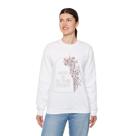 God is in the Story Sweatshirt Cozy Christian Sweatshirt Inspirational Women Sweatshirt