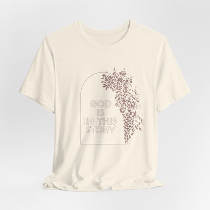 God is in This Story Inspirational Christian T-Shirt with Flower Graphics Ideal Christian Gift Ideas for Women