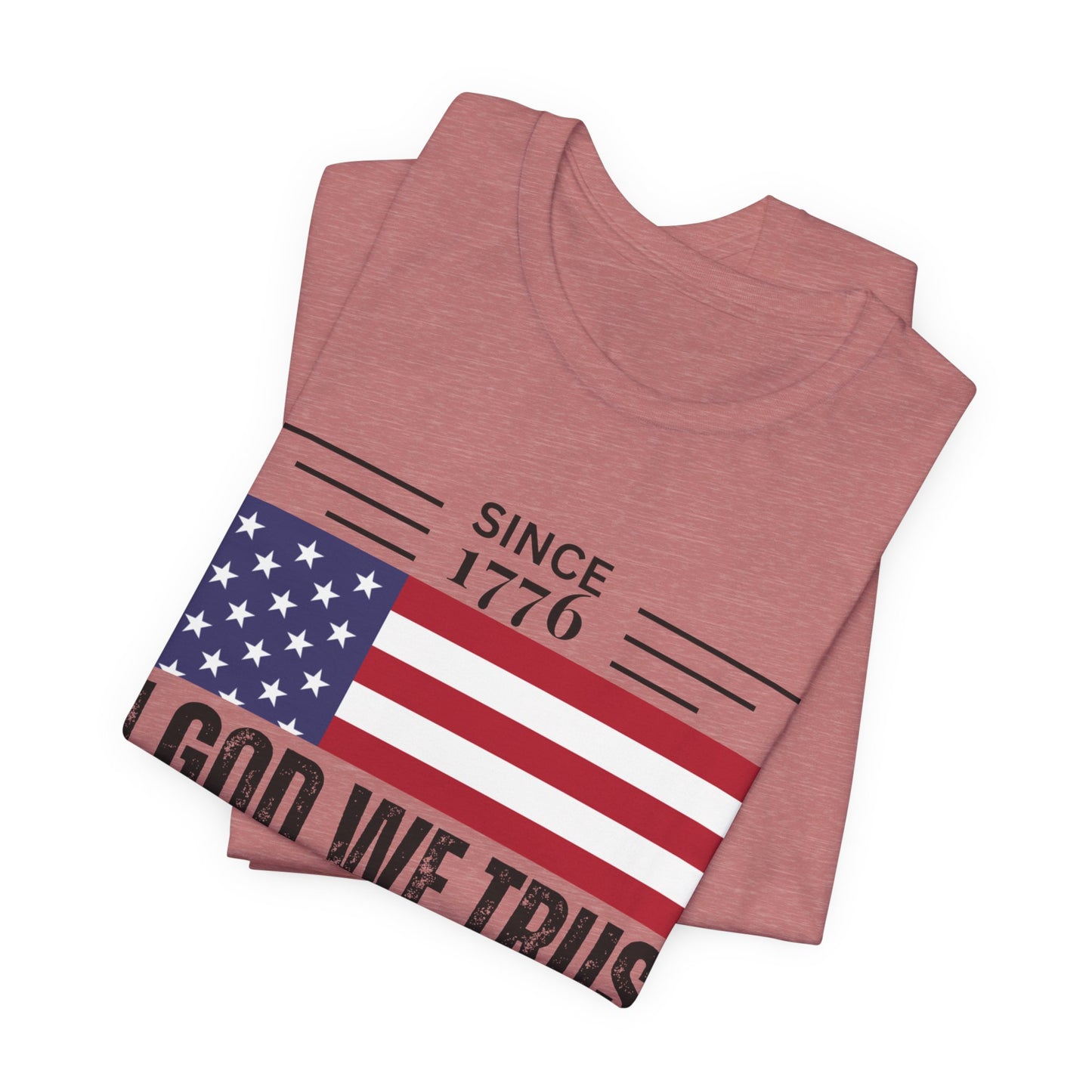 In God We Trust Christian American Flag Tshirt with US Flag