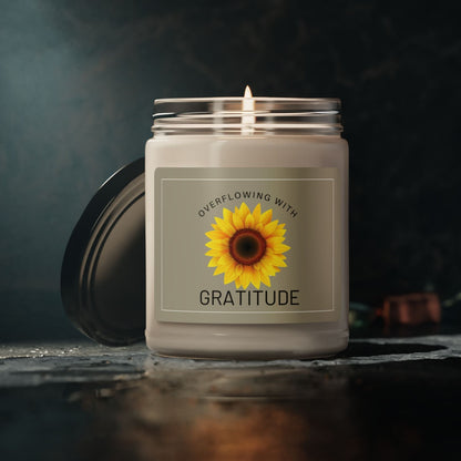 Overflowing with Gratitude Christian Candle
