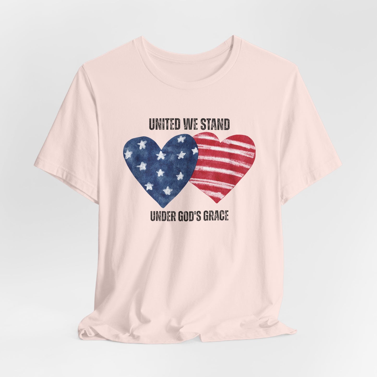United We Stand Under God's Grace USA Christian Tshirt