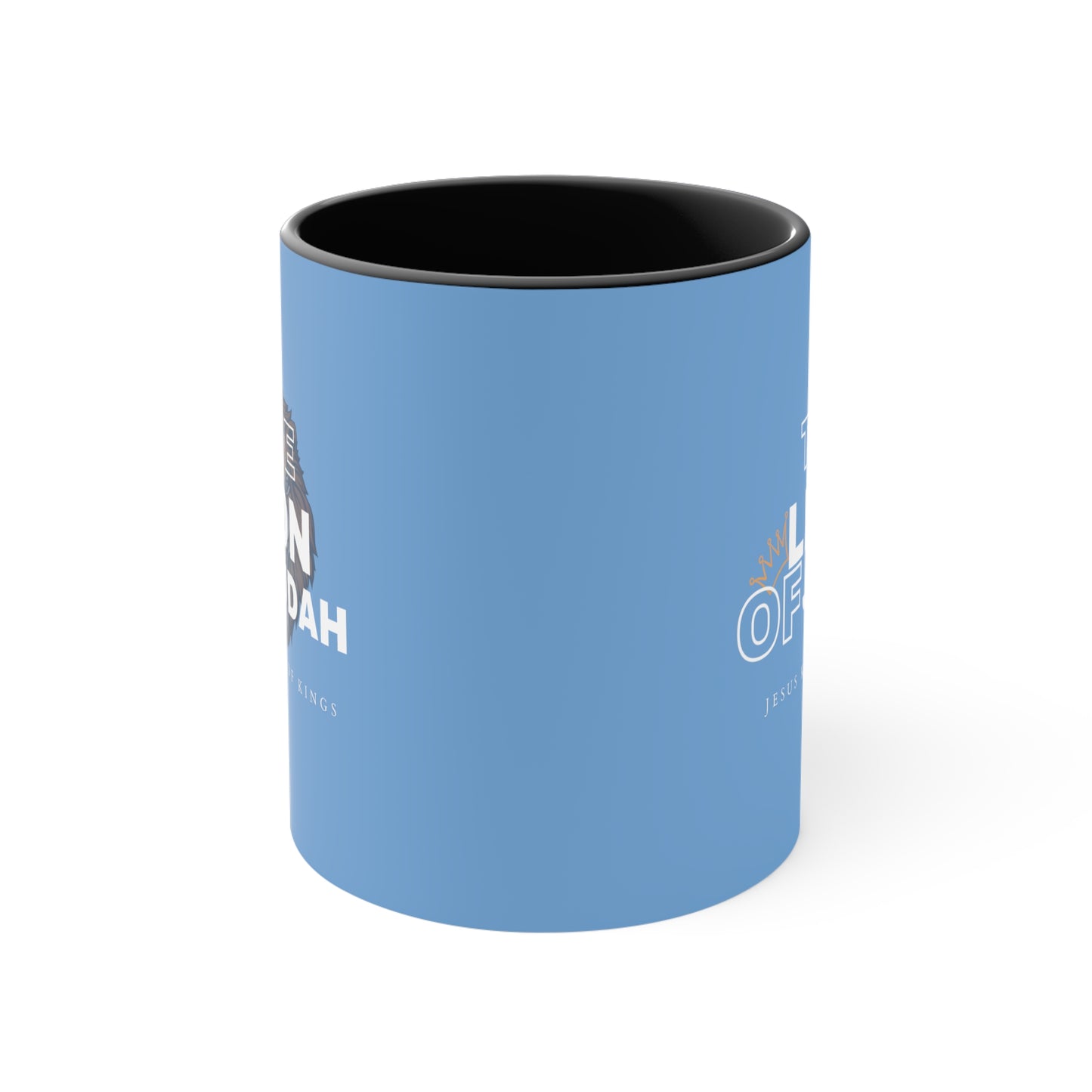 Lion of Judah Christian Inspired Accent Coffee Mug, 11oz in Blue