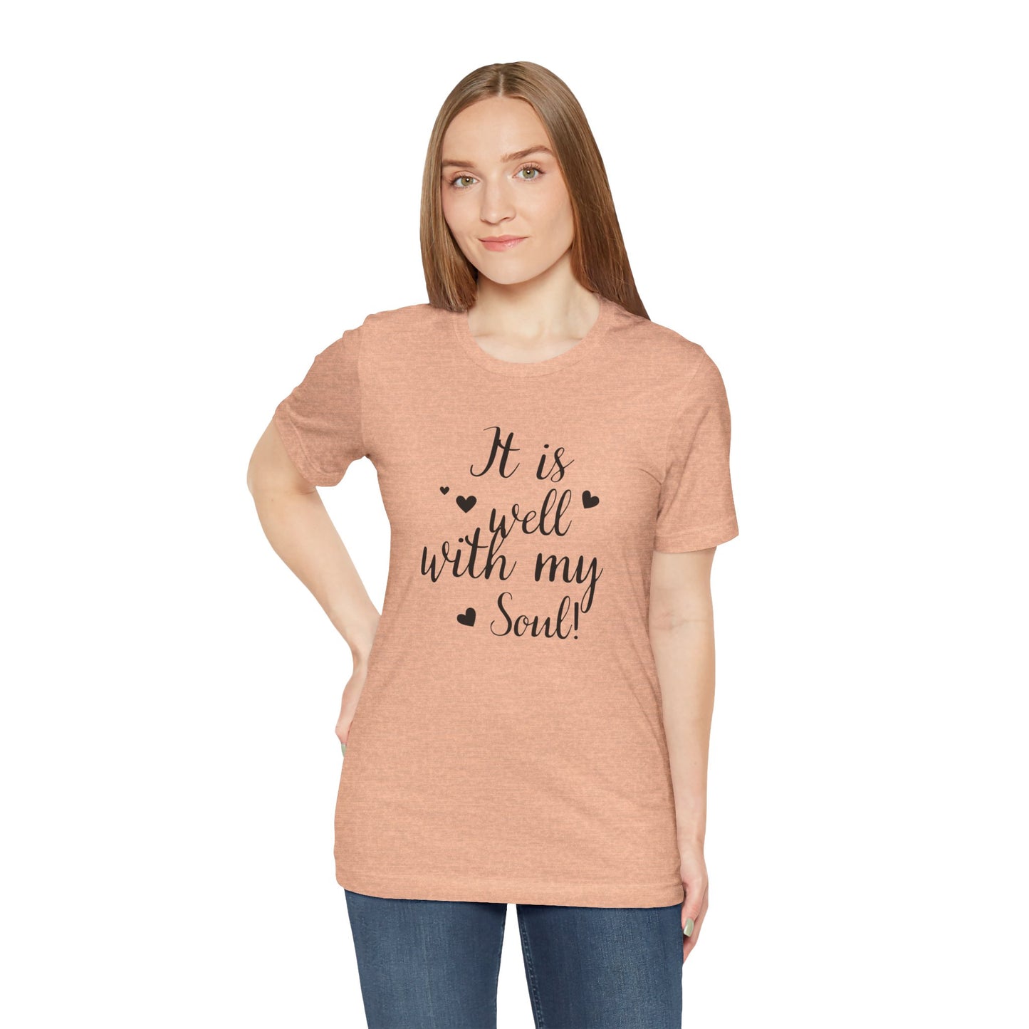 It is Well with My Soul Scripture Wear Christian T-Shirt with Bible Verse Ideal Christian Gift Ideas for Men and Women and for a Christian Lifestyle Fashion