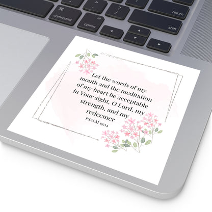 Christian Stickers, Psalms 19:14 Notebook Stickers