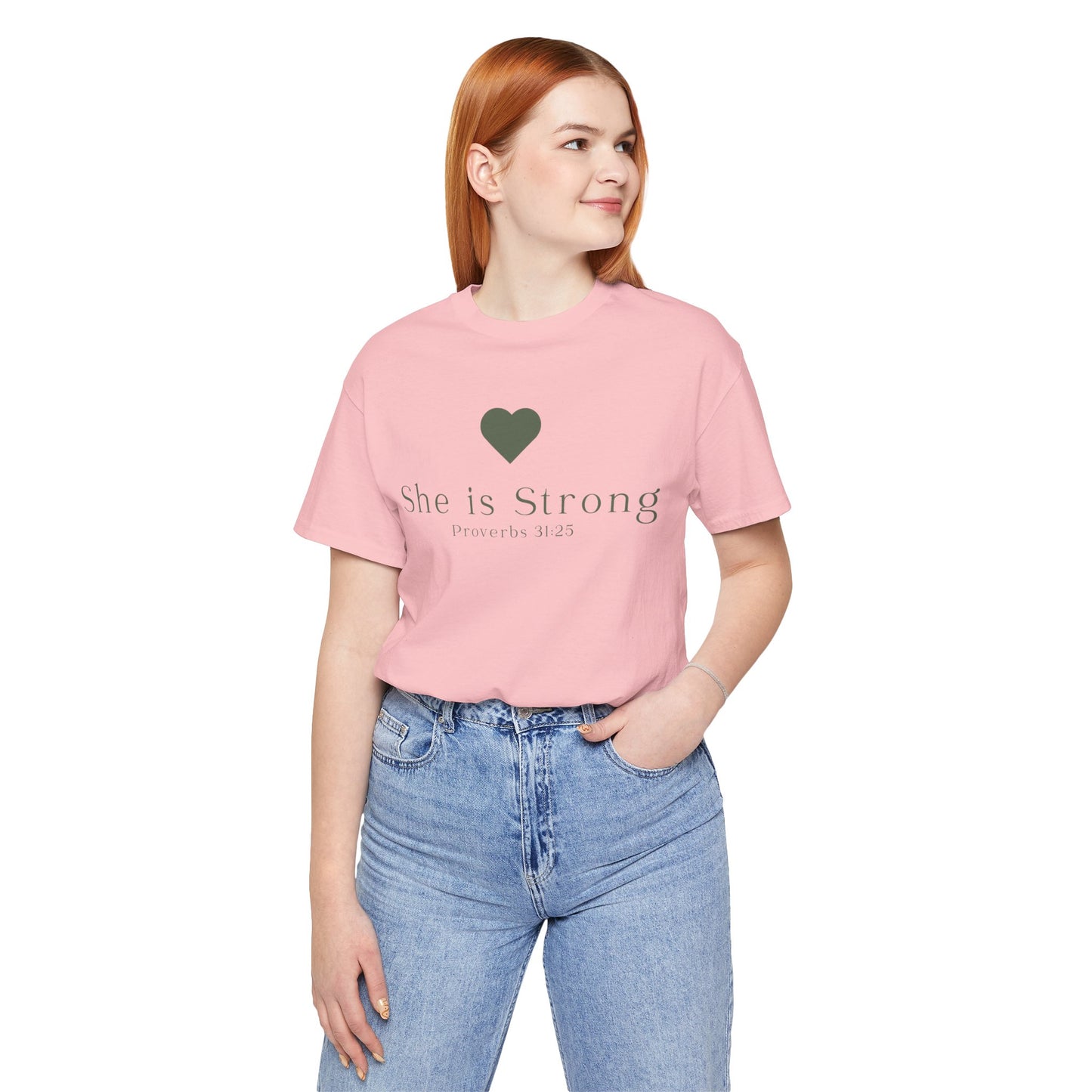 Christian Mom She is Strong Faith Inspired Christian T-Shirt Ideal Religious Gift Ideas for Women