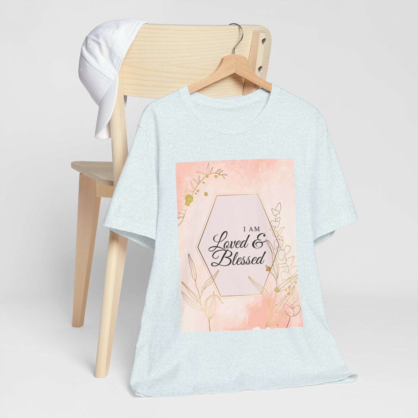 I am Loved and Blessed Comfortable Church Tee and Faith Inspired Christian T-Shirt Ideal Religious Gift Ideas for Women