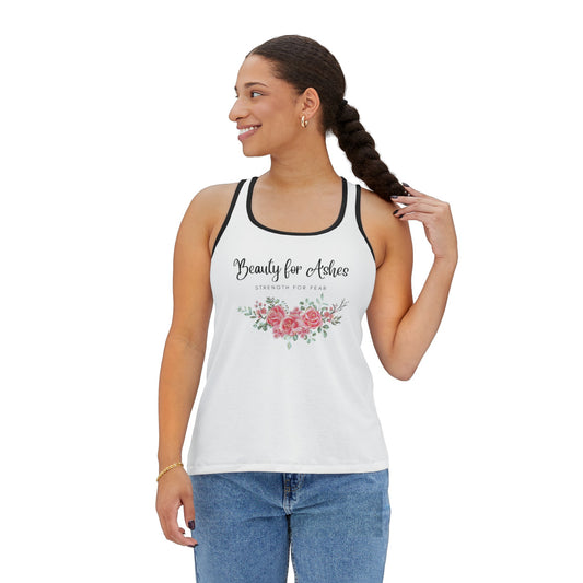 Beauty for Ashes Tank Top for Christian Women Tank Top for Summer Christian Mom Tank Top with Bible Verse Tank Top Christian Gifts for Women