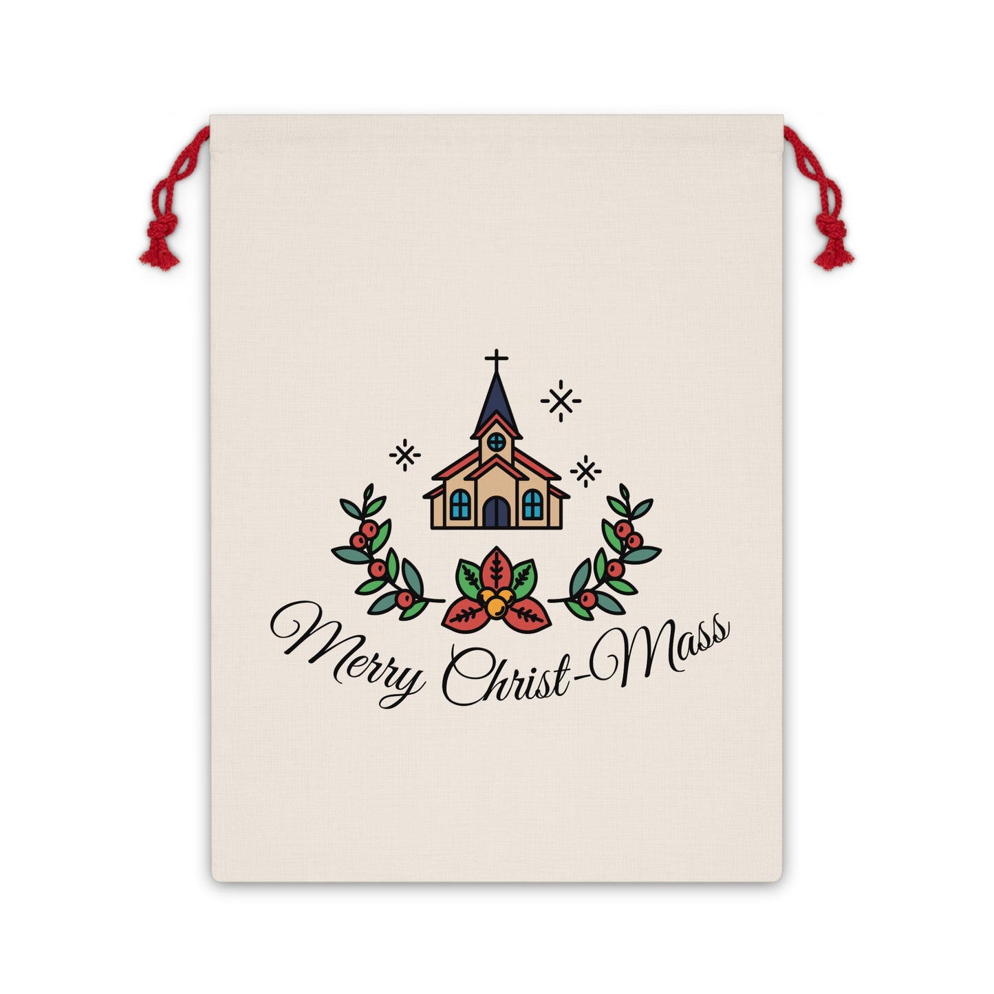 Merry Christ Mass, Christian Christmas Gift Bag