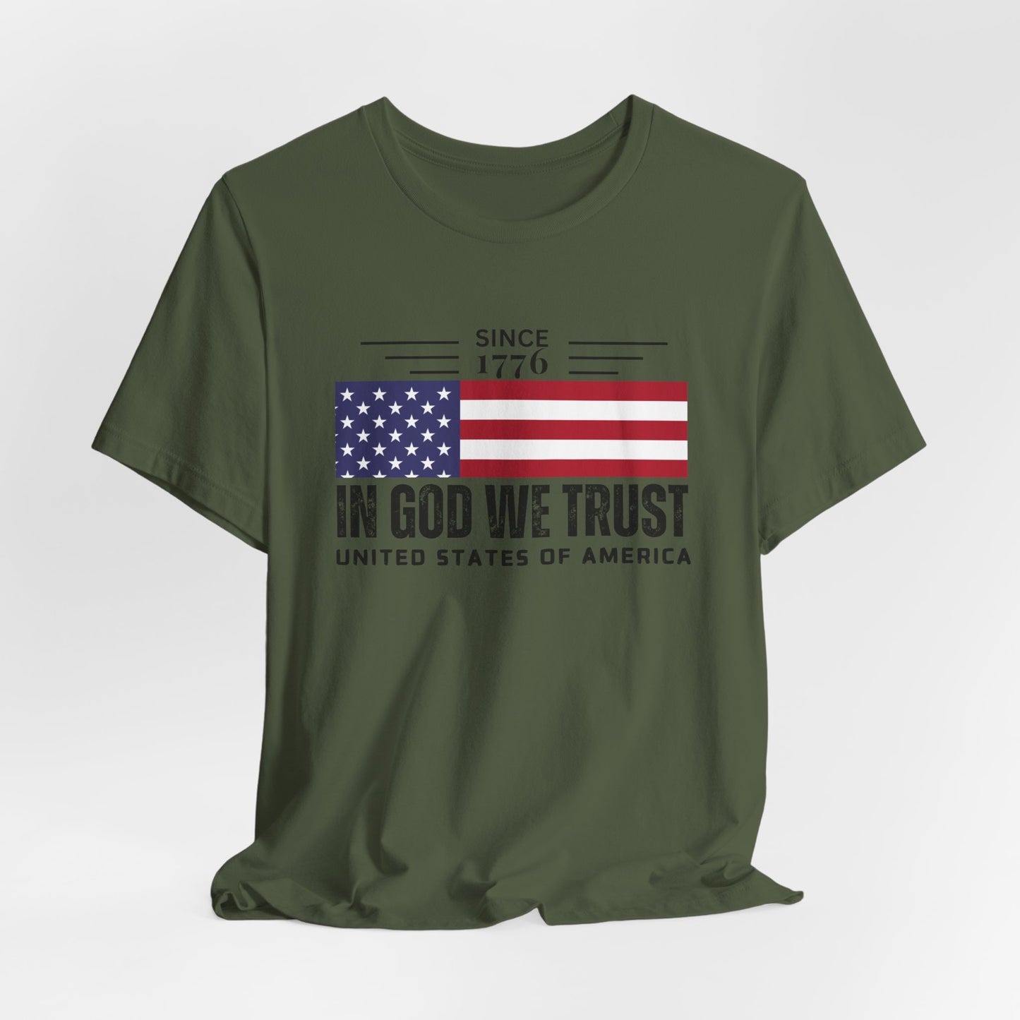 USA Flag Shirt, In God We Trust Christian Tshirt