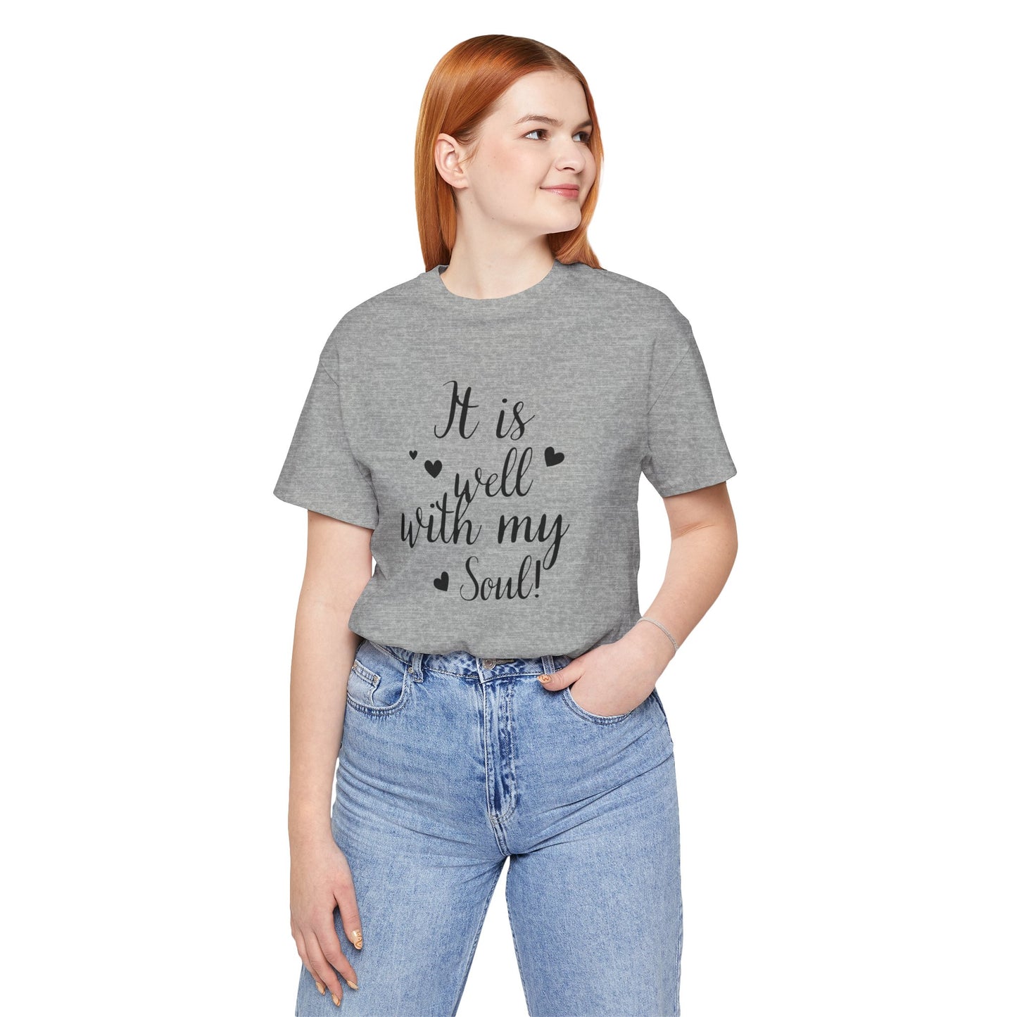 It is Well with My Soul Scripture Wear Christian T-Shirt with Bible Verse Ideal Christian Gift Ideas for Men and Women and for a Christian Lifestyle Fashion