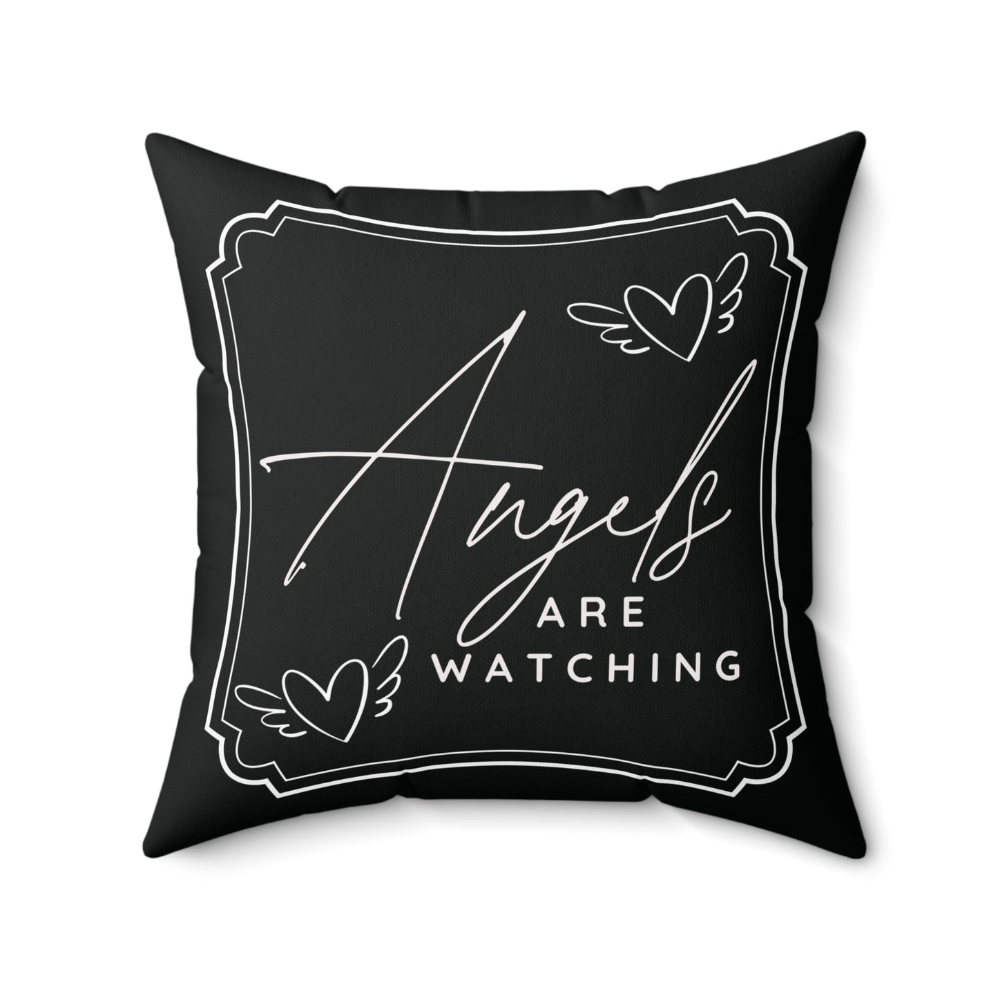 Angels are Watching Christian Decorative Home Decor Pillow