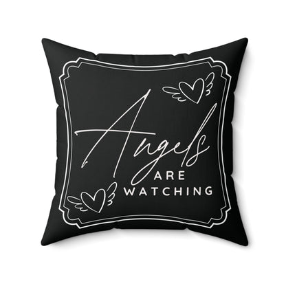 Angels are Watching Christian Decorative Home Decor Pillow
