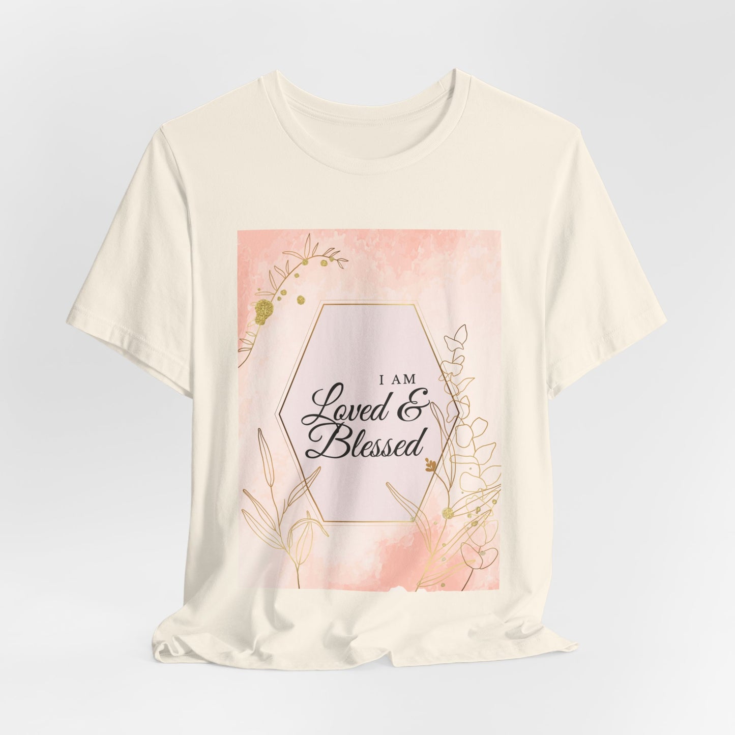 I am Loved and Blessed Comfortable Church Tee and Faith Inspired Christian T-Shirt Ideal Religious Gift Ideas for Women