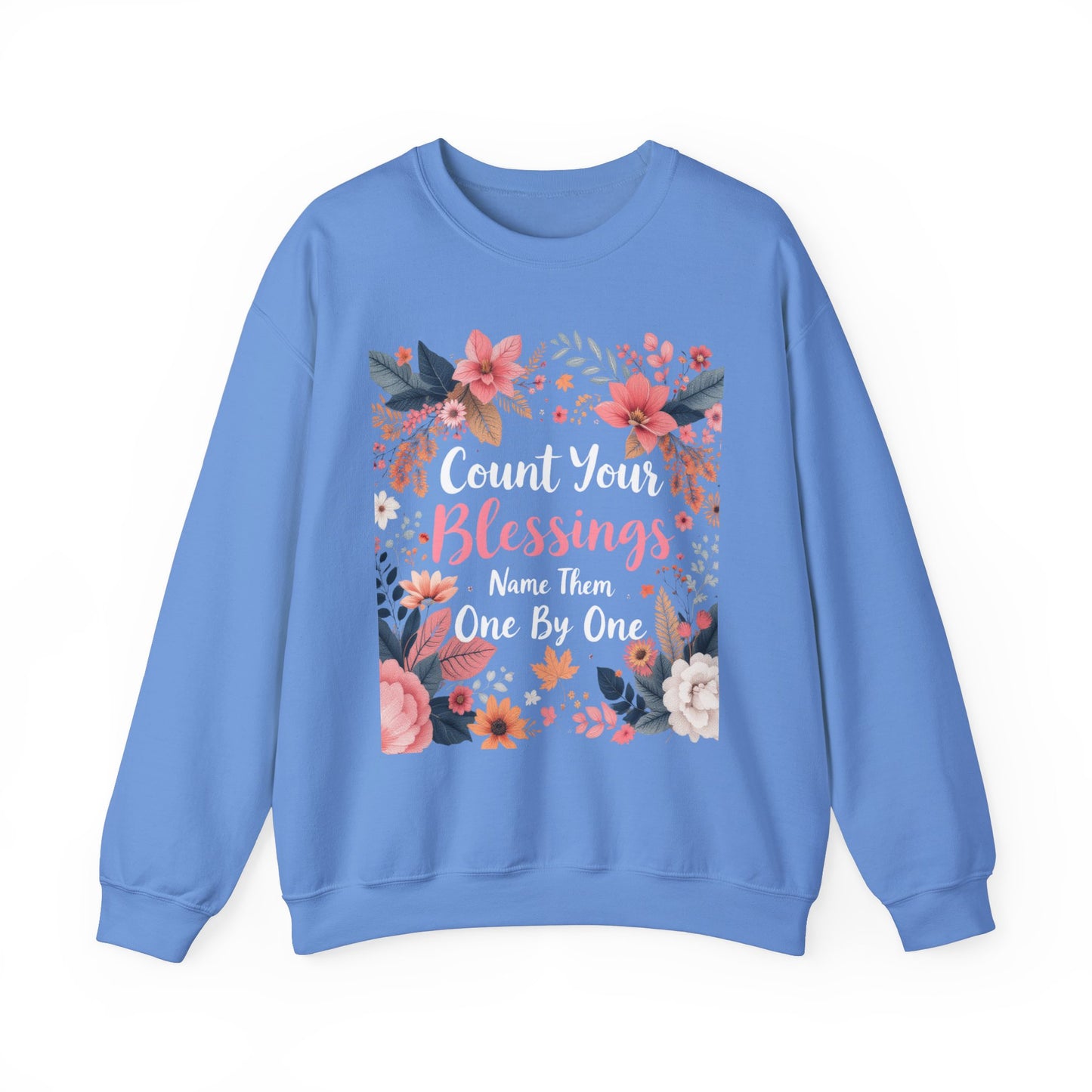 Count Your Blessings Sweatshirt Cozy Christian Sweatshirt Inspirational Women Sweatshirt